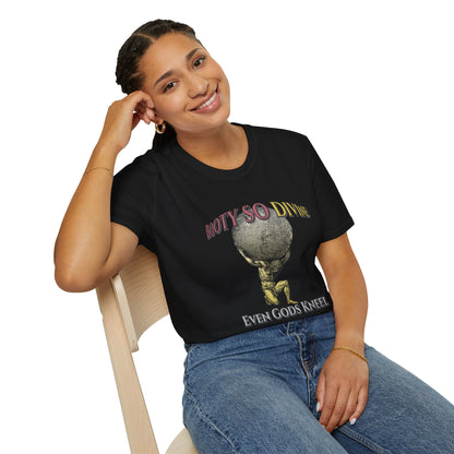 Funny 'Booty So Divine Even Gods Kneel' T-Shirt - Graphic Humor Tee