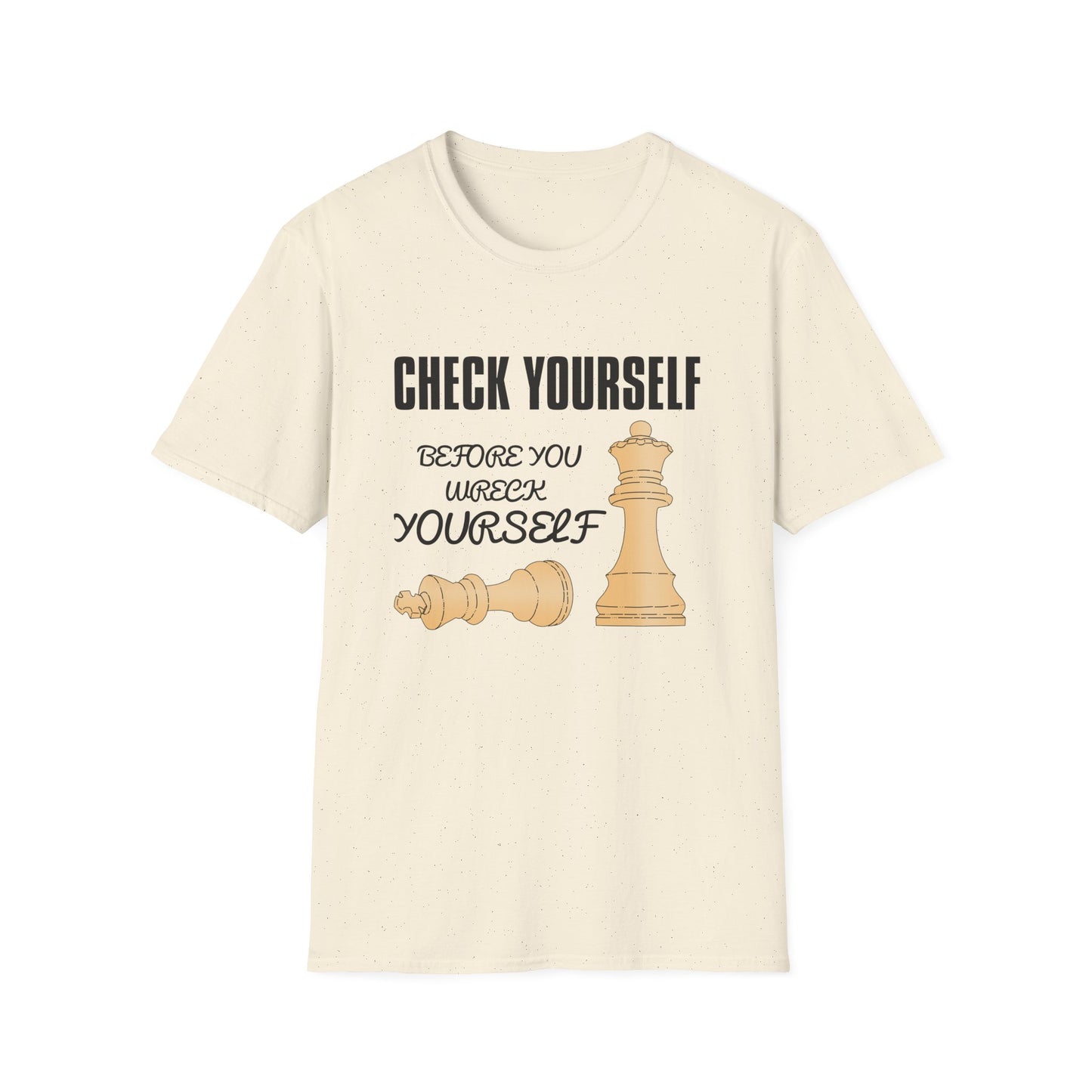 Chess T-Shirt — "Check Yourself Before You Wreck Yourself" Graphic Tee