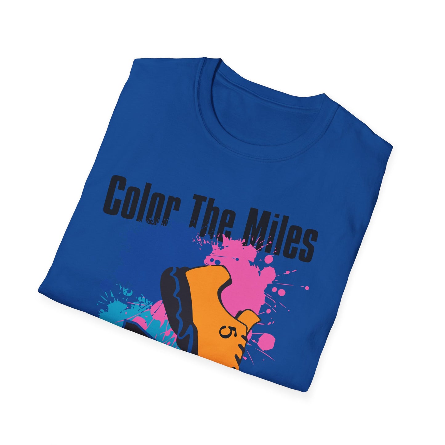 Color The Miles Running T-Shirt — "Speed. Splash. Repeat."