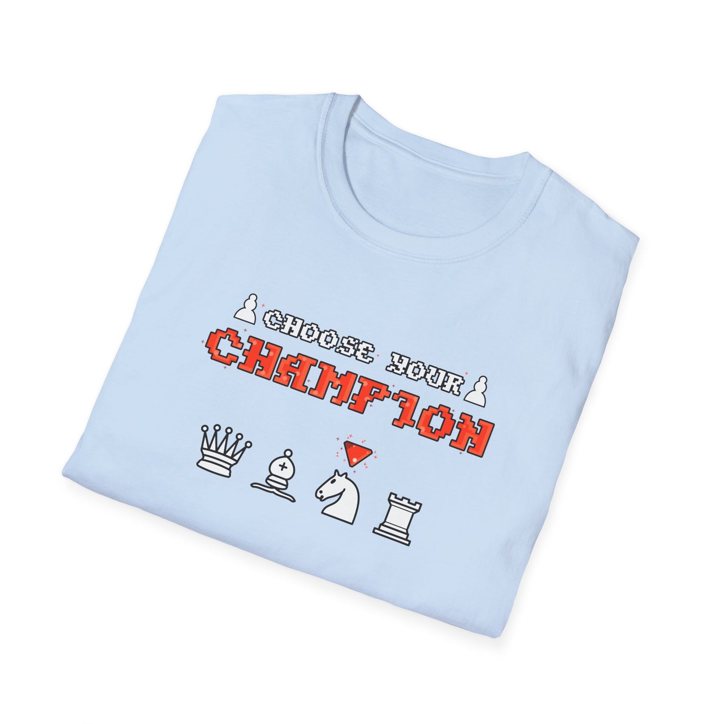 Chess Champion T‑Shirt — I Choose to Be a Champion Chess Pieces Graphic Tee