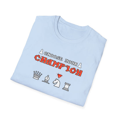 Chess Champion T‑Shirt — I Choose to Be a Champion Chess Pieces Graphic Tee