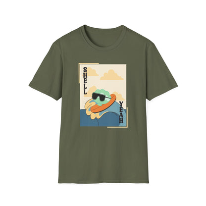 Shell Yeah Turtle T-Shirt — Retro Cool Sea Turtle Graphic Tee