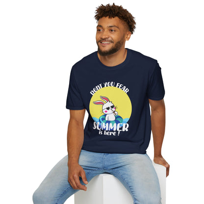 Summer Bunny T-Shirt — "Don’t You Fear, Summer Is Here!" Cute Beach Rabbit Graphic Tee