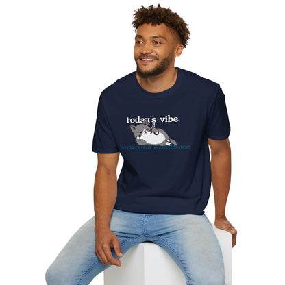 Relaxed Cat "Horizontal Excellence" T-Shirt – Today's Vibe Lazy Cat Tee