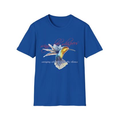 Hummingbird Poetry T-Shirt — "competing colorfulness in the silence"