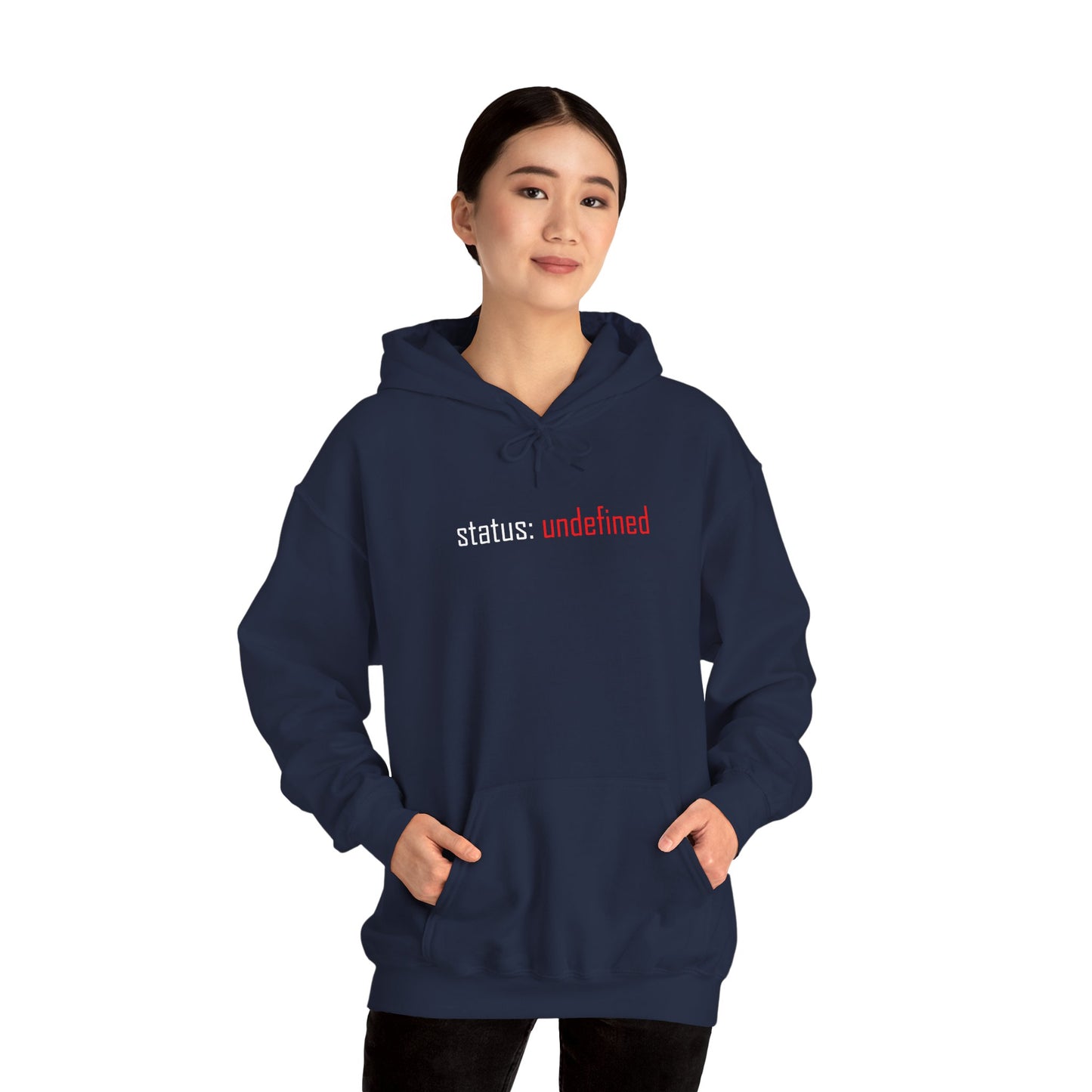 Undefined Status Hoodie - Modern Tech-Inspired Sweatshirt, Unique Gift for Tech Lovers, Casual Wear, Streetwear Style, Cozy Layering