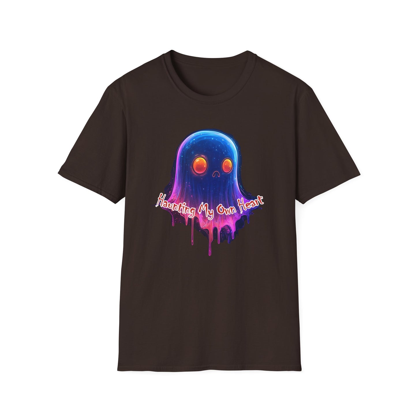 Ghost Vibes T-Shirt — "Beating My Own Heart" Neon Drip Graphic Tee