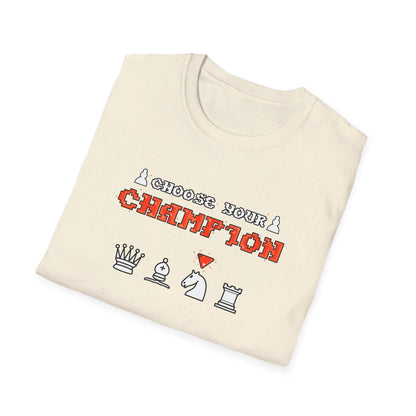 Chess Champion T‑Shirt — I Choose to Be a Champion Chess Pieces Graphic Tee