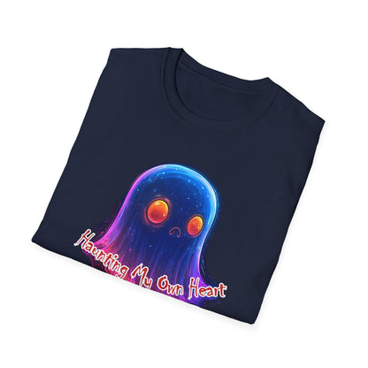Ghost Vibes T-Shirt — "Beating My Own Heart" Neon Drip Graphic Tee