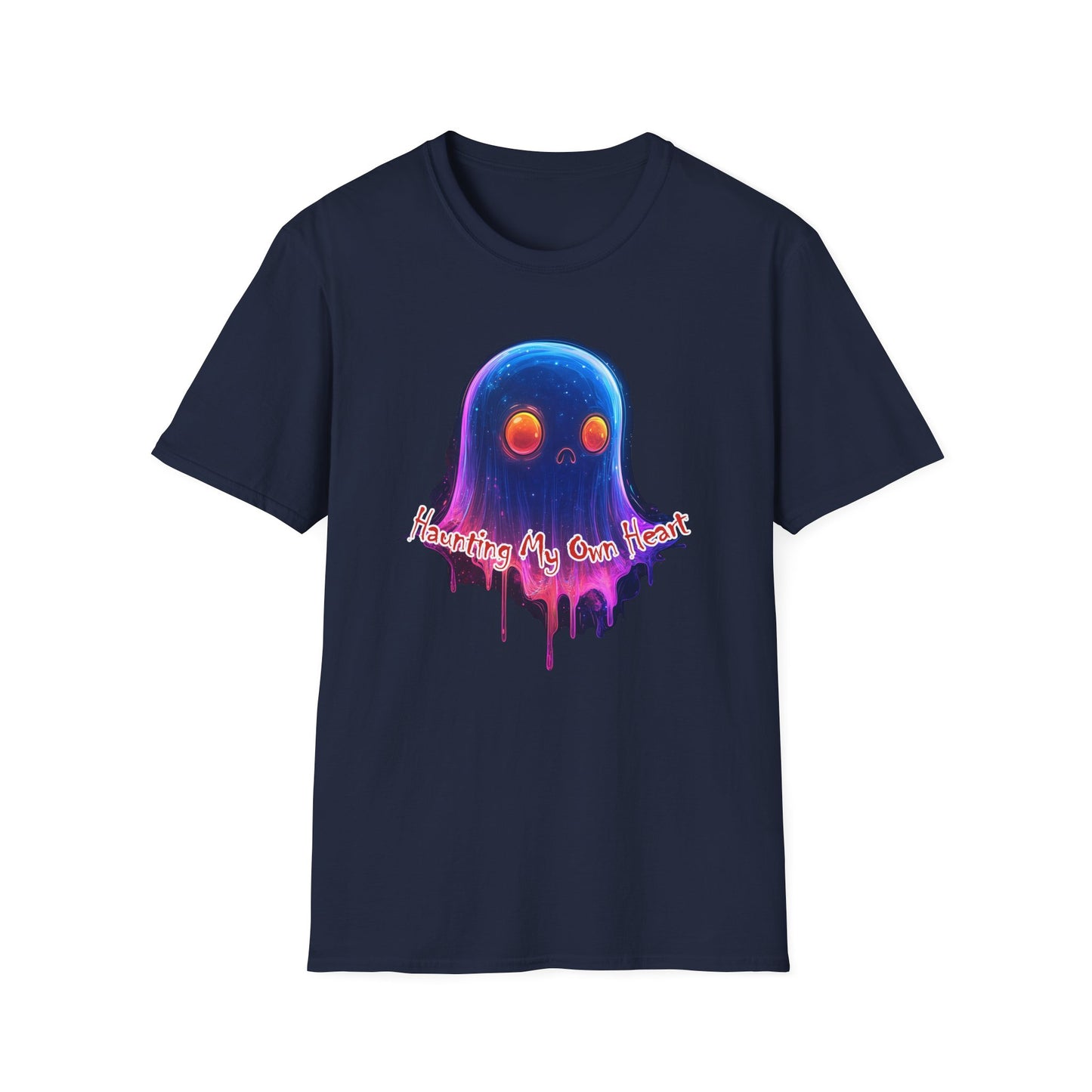 Ghost Vibes T-Shirt — "Beating My Own Heart" Neon Drip Graphic Tee