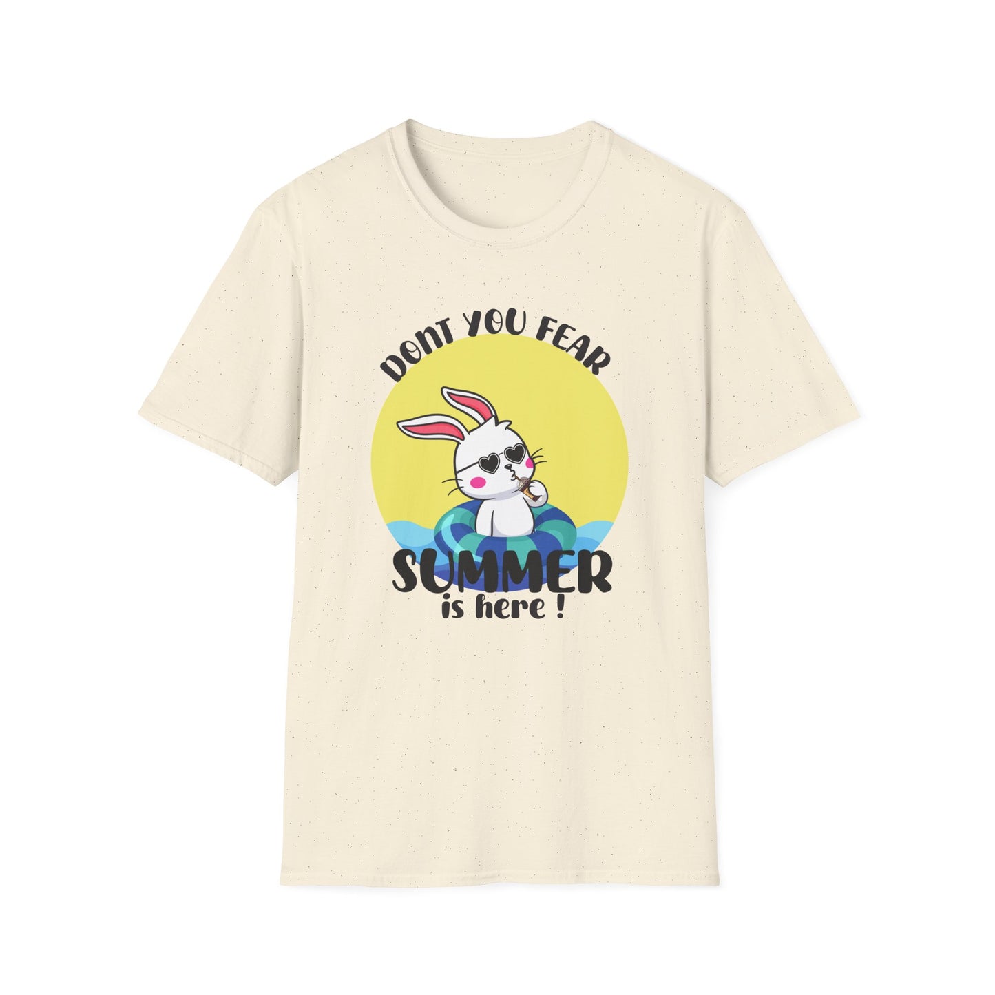 Summer Bunny T-Shirt — "Don’t You Fear, Summer Is Here!" Cute Beach Rabbit Graphic Tee