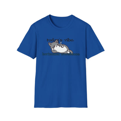 Relaxed Cat "Horizontal Excellence" T-Shirt – Today's Vibe Lazy Cat Tee