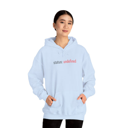 Undefined Status Hoodie - Modern Tech-Inspired Sweatshirt, Unique Gift for Tech Lovers, Casual Wear, Streetwear Style, Cozy Layering