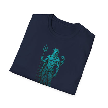 Poseidon Graphic Tee - "Tides Obey Me" Mythical Sea God T-Shirt