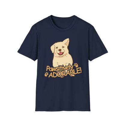 Dog T-Shirt — "Pawsitively Adorable" Cute Puppy Graphic Tee