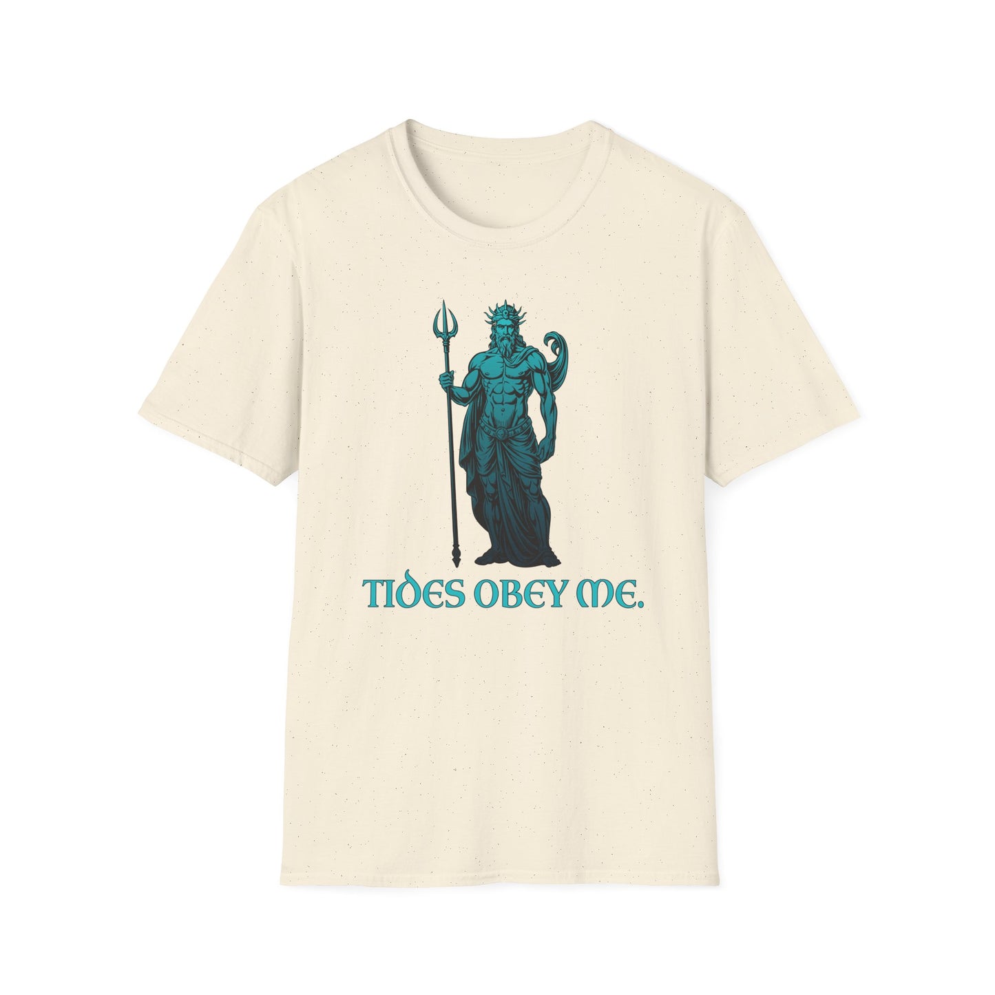 Poseidon Graphic Tee - "Tides Obey Me" Mythical Sea God T-Shirt