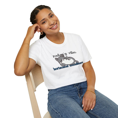 Relaxed Cat "Horizontal Excellence" T-Shirt – Today's Vibe Lazy Cat Tee