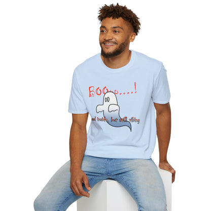 Ghost Graphic T-Shirt — “Boo…! Dead Inside, But Still Smiling” Halloween Tee