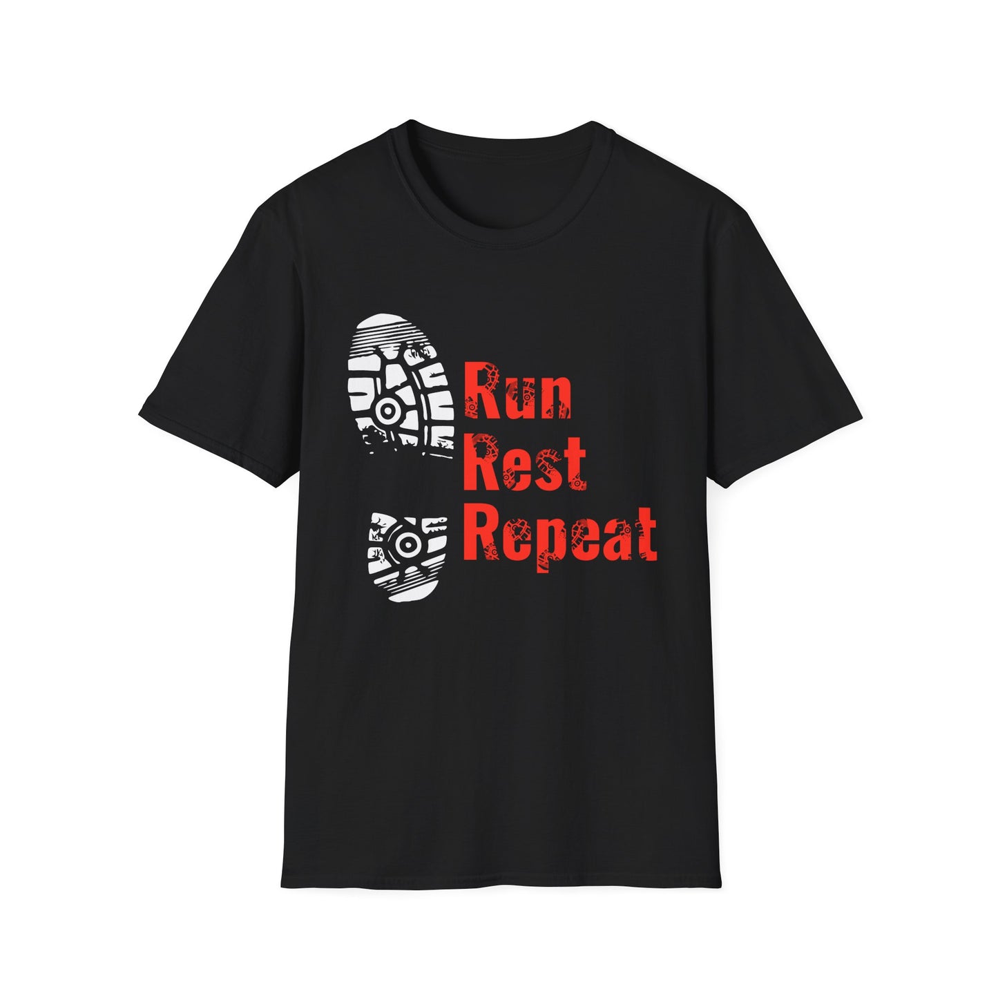 Run Rest Repeat Running Tee – Motivational Runner Shirt