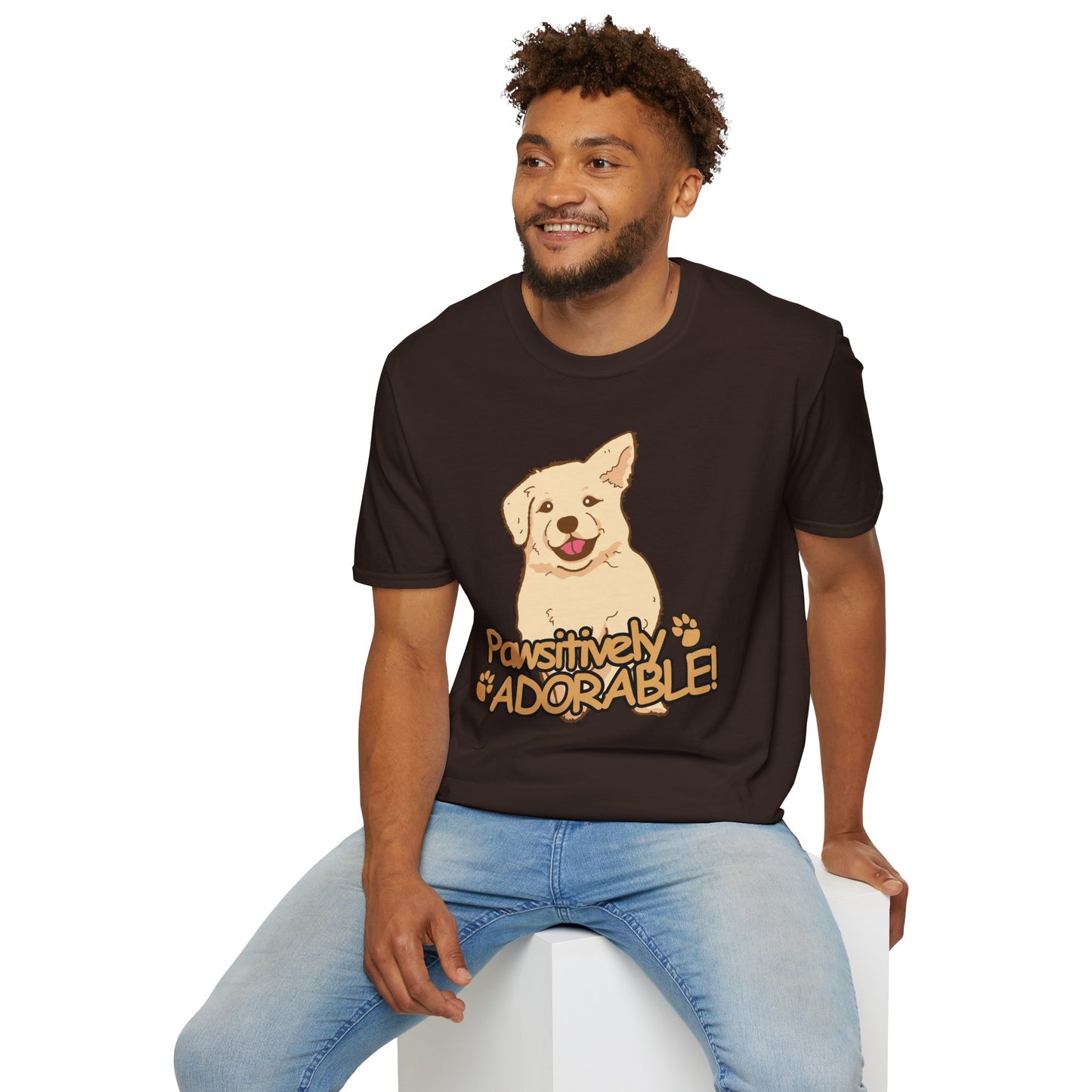 Dog T-Shirt — "Pawsitively Adorable" Cute Puppy Graphic Tee