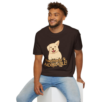 Dog T-Shirt — "Pawsitively Adorable" Cute Puppy Graphic Tee