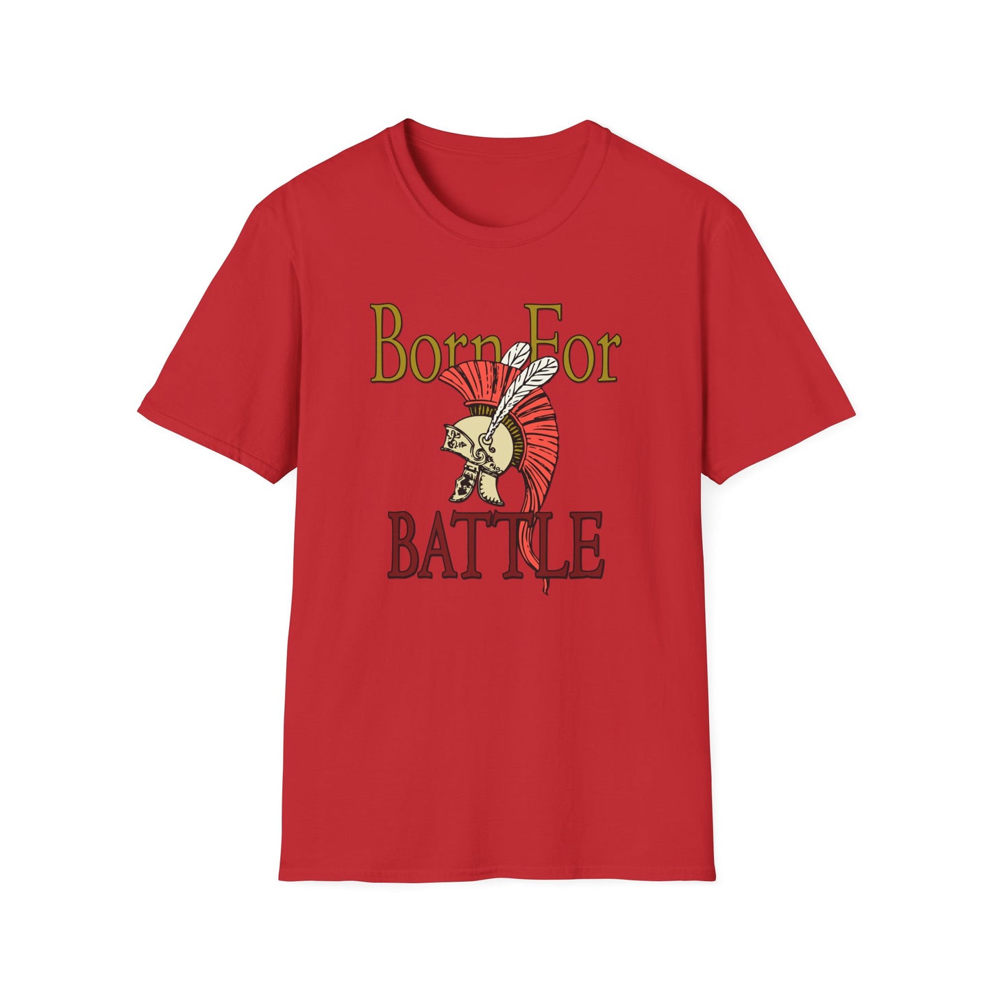 Born For Battle T-Shirt — Spartan Helmet Warrior Graphic Tee