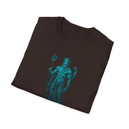 Poseidon Graphic Tee - "Tides Obey Me" Mythical Sea God T-Shirt