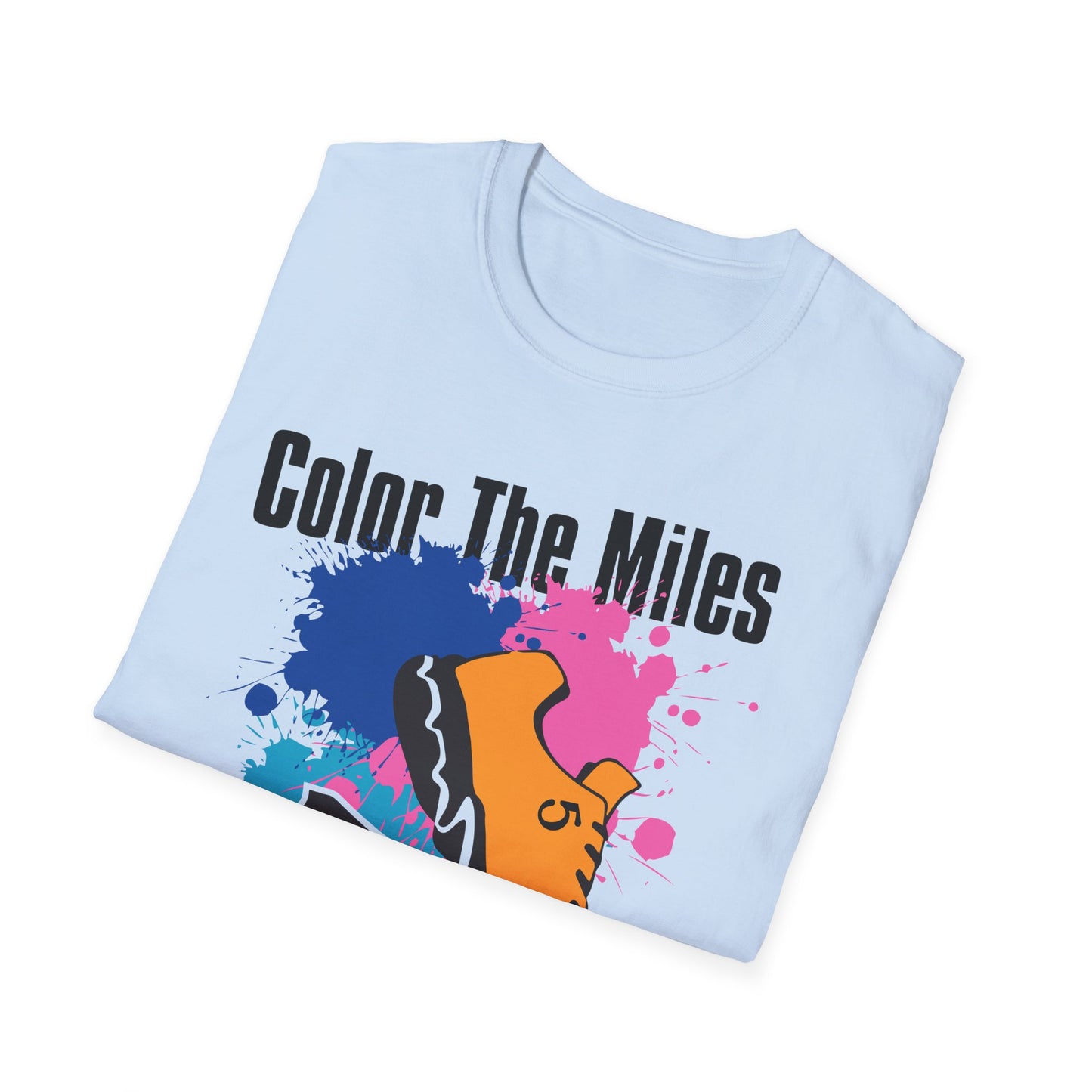Color The Miles Running T-Shirt — "Speed. Splash. Repeat."