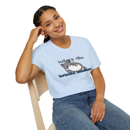 Relaxed Cat "Horizontal Excellence" T-Shirt – Today's Vibe Lazy Cat Tee