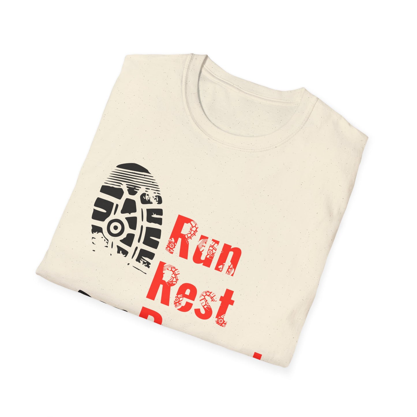Run Rest Repeat Running Tee – Motivational Runner Shirt