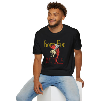 Born For Battle T-Shirt — Spartan Helmet Warrior Graphic Tee