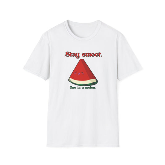 Watermelon 'Stay Sweet' T-Shirt — Cute 'One in a Melon' Graphic Tee