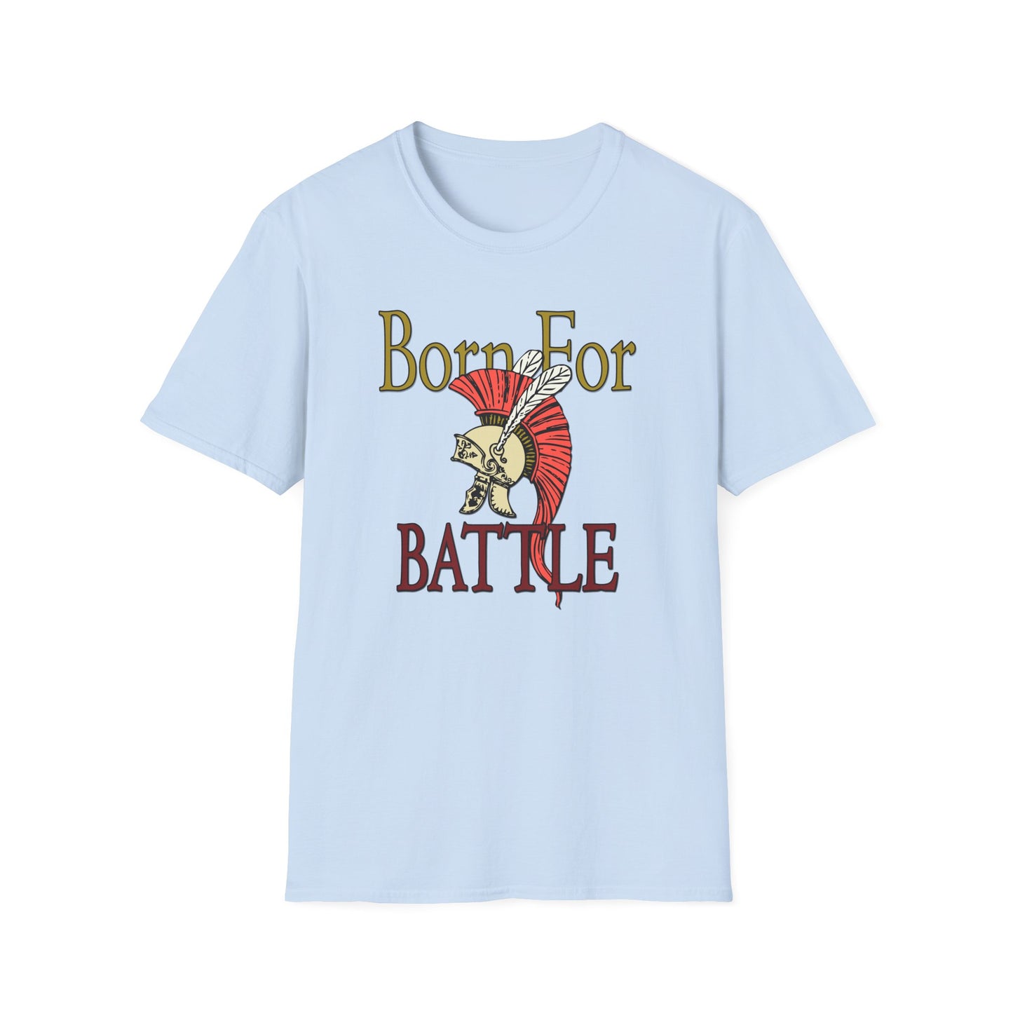 Born For Battle T-Shirt — Spartan Helmet Warrior Graphic Tee