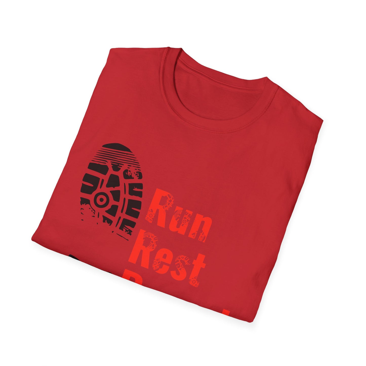 Run Rest Repeat Running Tee – Motivational Runner Shirt