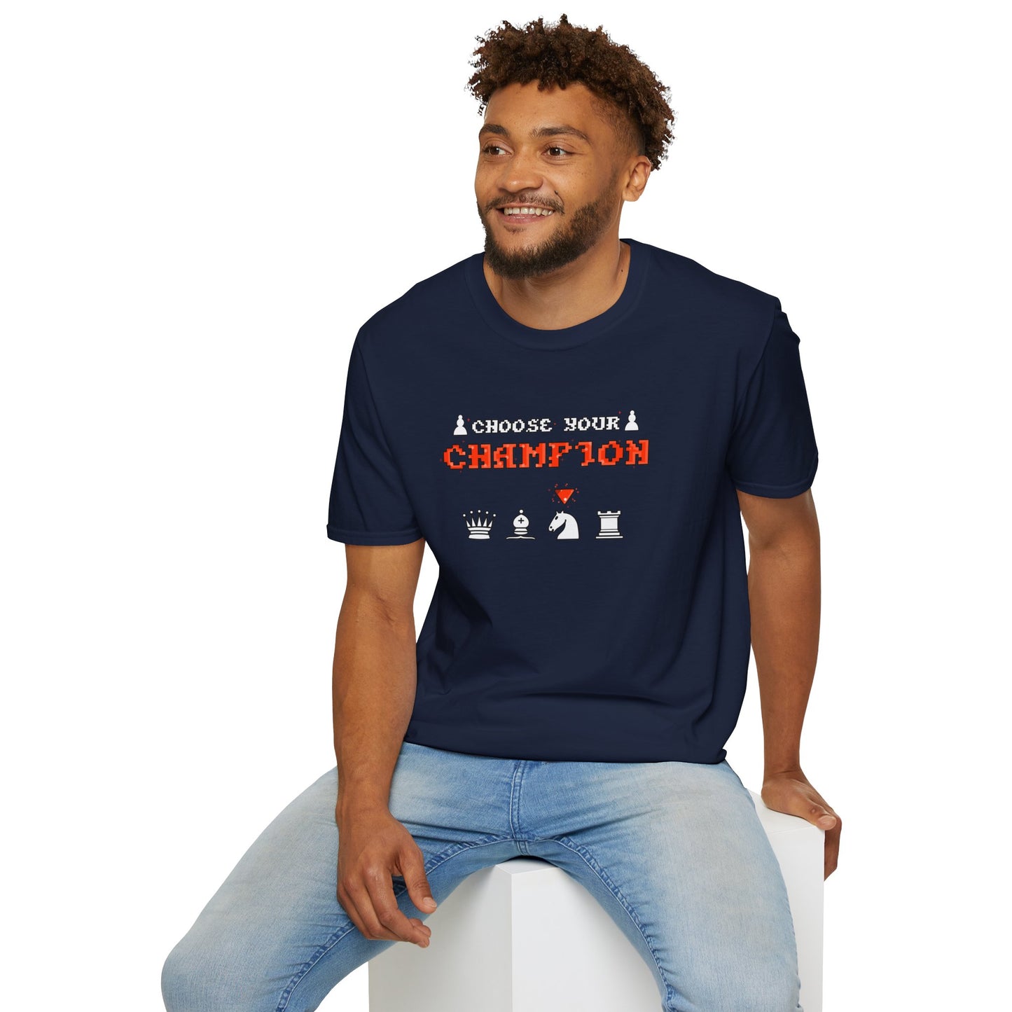 Chess Champion T‑Shirt — I Choose to Be a Champion Chess Pieces Graphic Tee