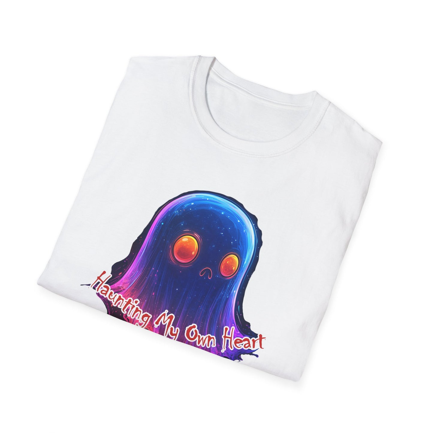 Ghost Vibes T-Shirt — "Beating My Own Heart" Neon Drip Graphic Tee