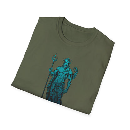 Poseidon Graphic Tee - "Tides Obey Me" Mythical Sea God T-Shirt