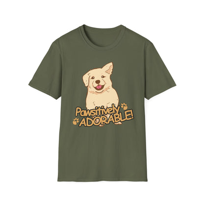 Dog T-Shirt — "Pawsitively Adorable" Cute Puppy Graphic Tee