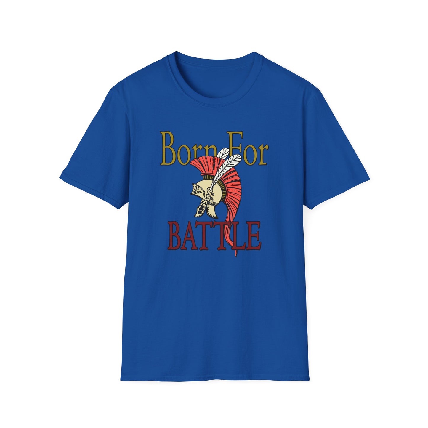 Born For Battle T-Shirt — Spartan Helmet Warrior Graphic Tee