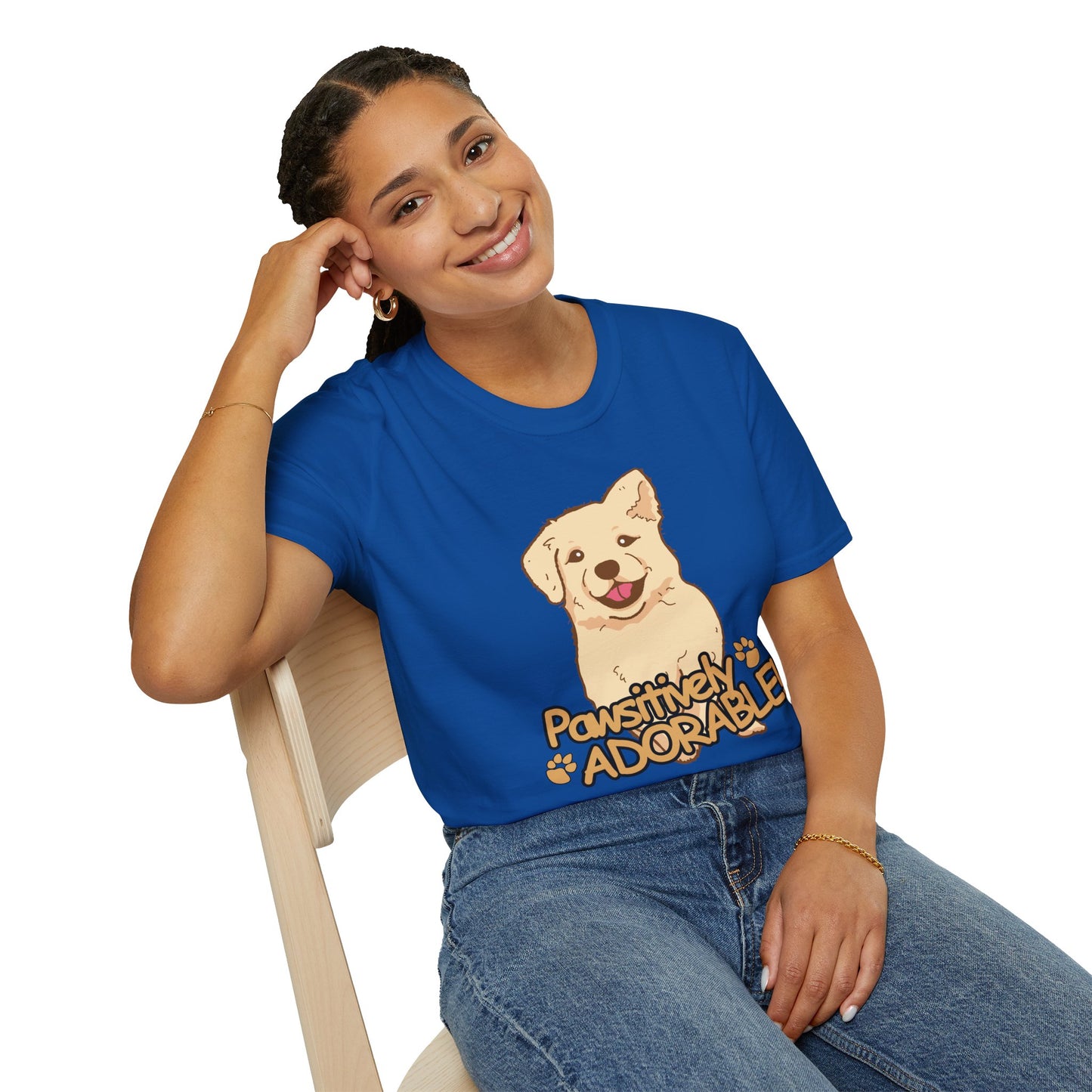 Dog T-Shirt — "Pawsitively Adorable" Cute Puppy Graphic Tee
