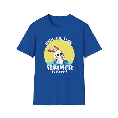Summer Bunny T-Shirt — "Don’t You Fear, Summer Is Here!" Cute Beach Rabbit Graphic Tee