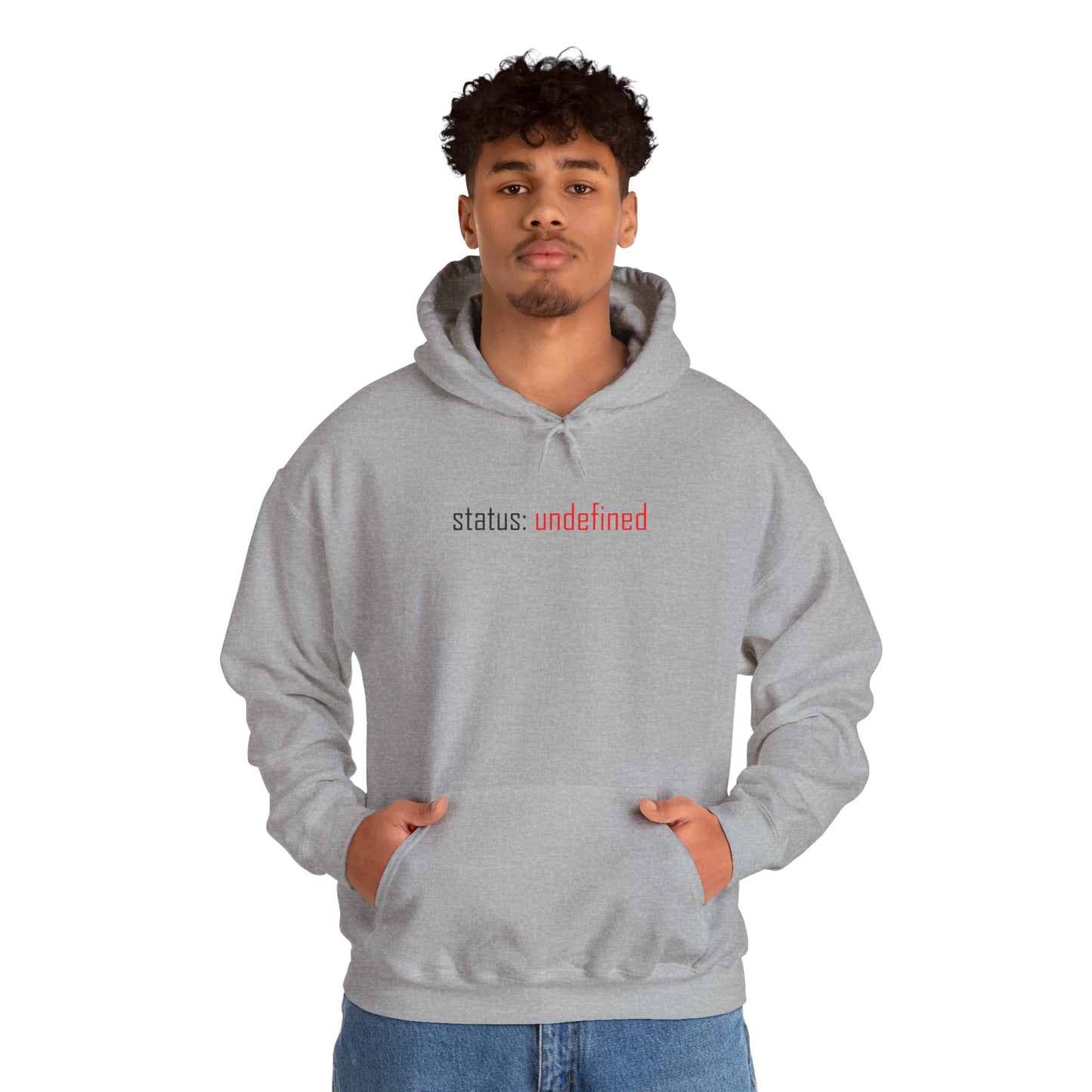 Undefined Status Hoodie - Modern Tech-Inspired Sweatshirt, Unique Gift for Tech Lovers, Casual Wear, Streetwear Style, Cozy Layering
