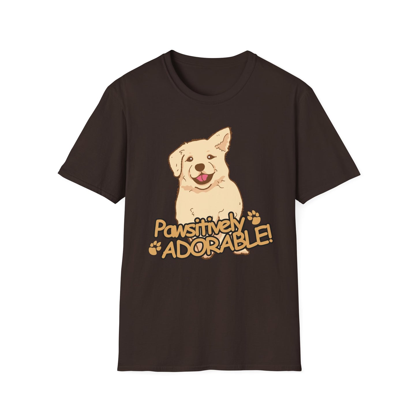 Dog T-Shirt — "Pawsitively Adorable" Cute Puppy Graphic Tee