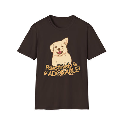 Dog T-Shirt — "Pawsitively Adorable" Cute Puppy Graphic Tee